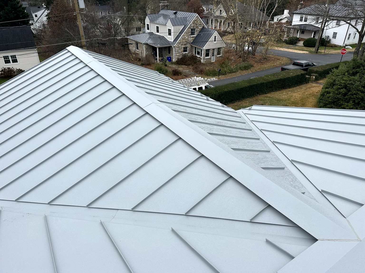 Standing seam metal roofing project