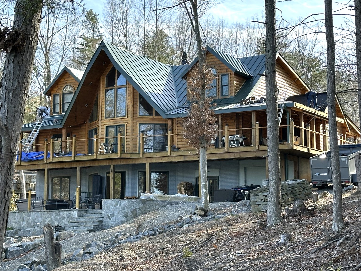 Standing seam metal roofing project